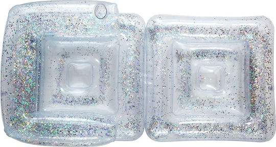 Sunnylife Lilo Inflatable Armchair Silver with Glitter 160x90cm