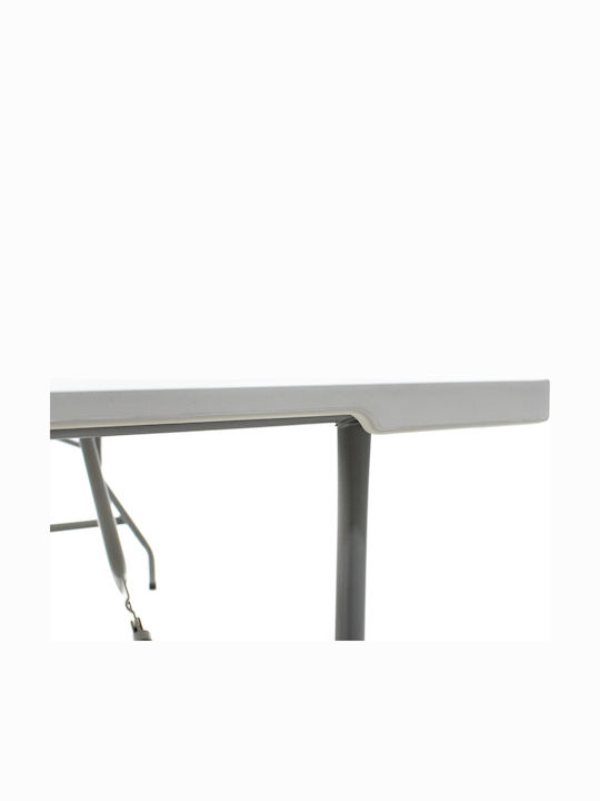 Plastic Masa Catering pentru spații exterioare Pliabil cu schelet metalic Rodeo Alb 183x76x74buc