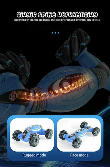 Double Vehicle Twisted Climbing Remote Controlled Car Stunt Blue