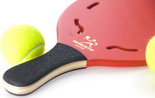 My Morseto Gold Beach Racket Red 400gr with Straight Handle Black