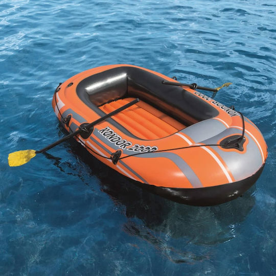 Bestway Kondor 2000 Kids Inflatable Boat Orange with 2 Oars and Pump 188x98cm