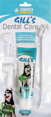 Croci Gill's Dog Toothpaste against Bad Breath 100gr Σετ Οδοντιατρικής Φροντίδας 4τμχ