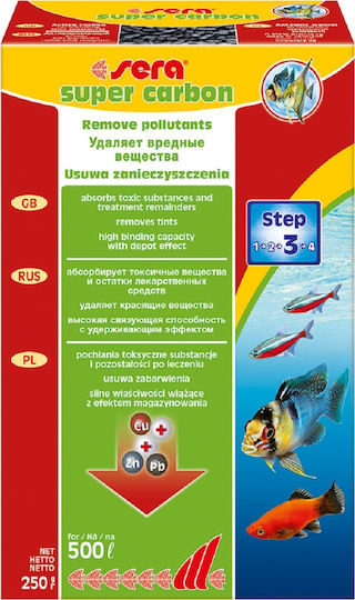 Sera Super Carbon Biological Porous Material for Aquarium Filtering with Activated Carbon Charcoal 250gr 1pcs