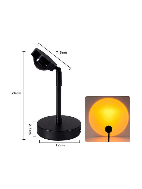 Dekorative Lampe Sonnenuntergang Schwarz