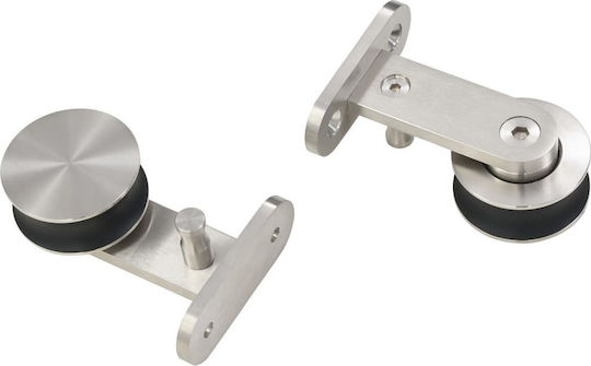 vidaXL Schiebetürmechanismus Für Türknaufe 183cm Silber