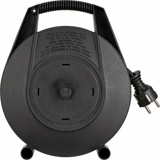 Brennenstuhl Vario Closed Type Extension Reel Cord 3 x 1.5mm²/10m Black