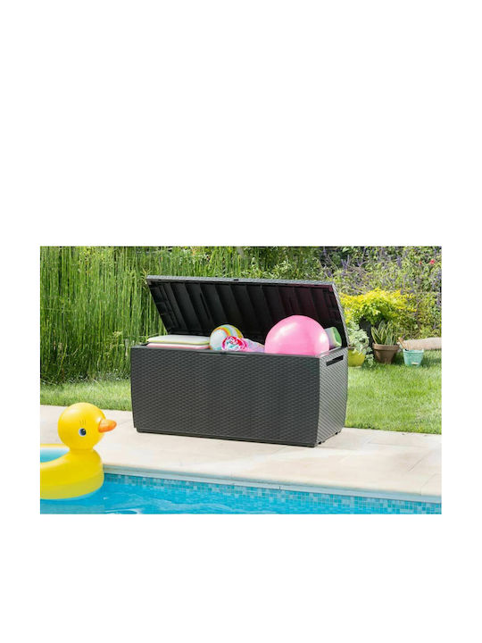 Keter Outdoor Storage Box Capri 302lt Gray L123xW53.5xH57cm