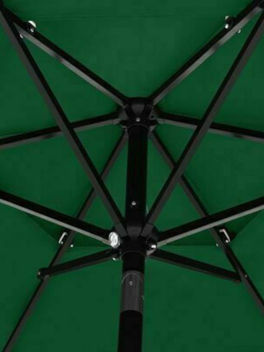 Round Aluminum Garden Parasol Green F2.5xY2.29m