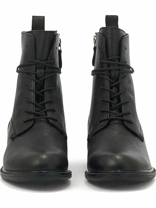 Catria A Leder Stiefeletten Damen Schwarz