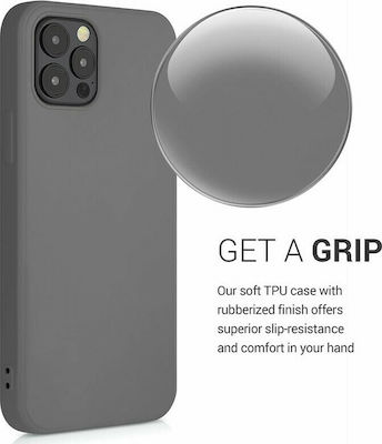 KWmobile Rubberized Silicone Back Cover Titanium Grey (iPhone 12 / 12 Pro)