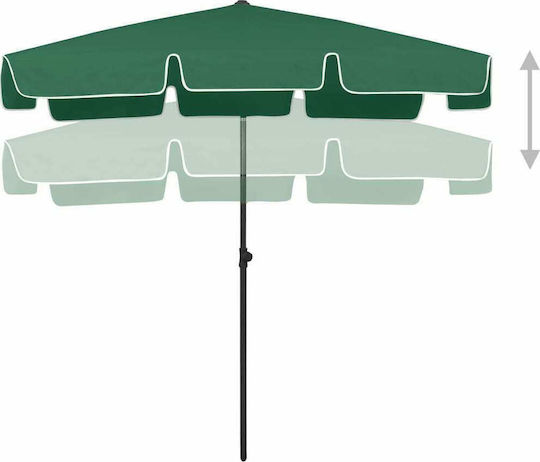 vidaXL Beach Umbrella Diameter 2m Green