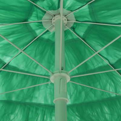 vidaXL Umbrelă de Plajă cu Diametru de 2.4m Verde