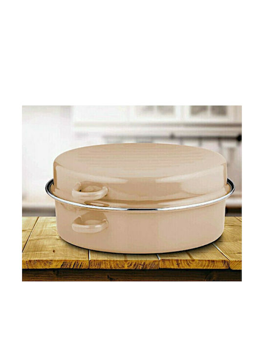 Melia Oval Aluminum Dutch Oven Ivory 38x27cm