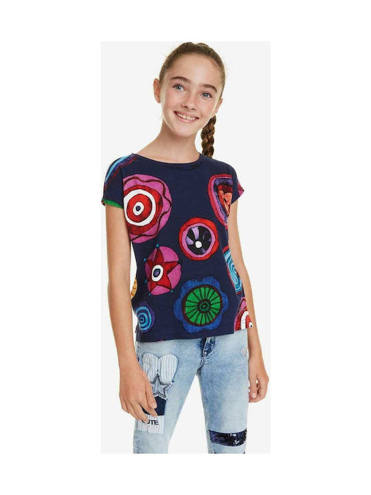 Desigual Kinder-T-Shirt Blau Manolos