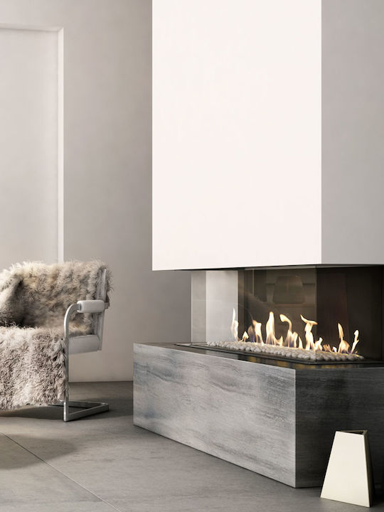 Kratki Leo P 100 G31 37 MBAR Ενεργειακό Τζάκι Αερίου 9.2kW Δεξιά Γωνία με Σταθερή Πόρτα