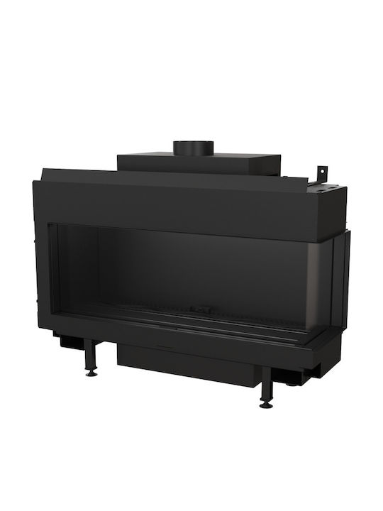 Kratki Leo P 100 G31 37 MBAR Ενεργειακό Τζάκι Αερίου 9.2kW Δεξιά Γωνία με Σταθερή Πόρτα