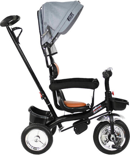 Bebe Stars Forza Kids Tricycles with Parental Handle for 9 Months Gray