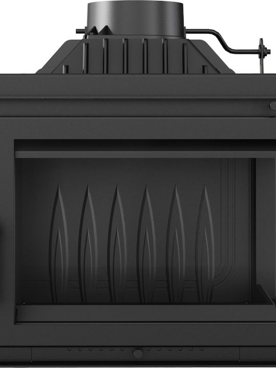 Kratki Simple M S P BS Ενεργειακό Τζάκι Κασέτα Ξύλου 11kW Δεξιά Γωνία με Σταθερή Πόρτα