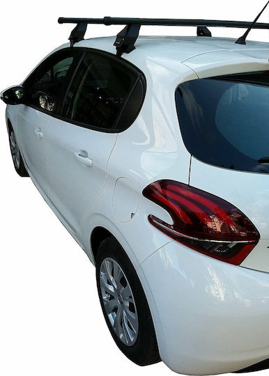 Menabo Метални Таванни Стелки За Автомобил За Peugeot 208 2012-2019 С Крака За Покривен Багажник И Заключване Черни МП.P208.11
