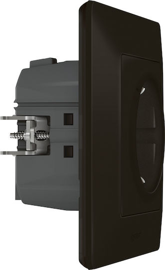 Legrand Valena Life Single Walled Power Socket Automatic Terminals Black