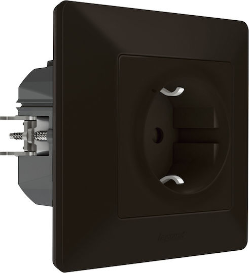 Legrand Valena Life Single Walled Power Socket Automatic Terminals Black