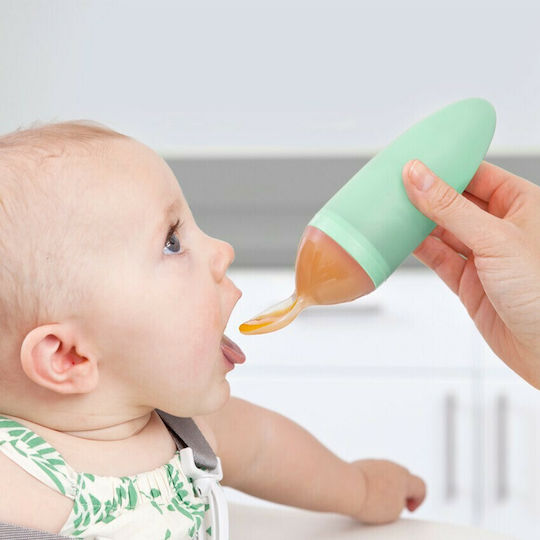 Boon Baby Löffel Squirt mit Einstellbarem Durchfluss aus Silikon für 4+ Monate Turquoise