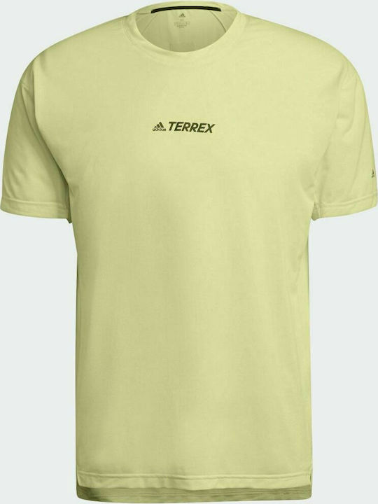 Terrex Parley Agravic Trail Athletic Short Sleeve T-shirt Pulse Yellow