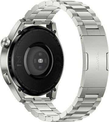Huawei Watch 3 Pro Elite Titanium 48mm Αδιάβροχο με eSIM και Παλμογράφο (Ασημί)