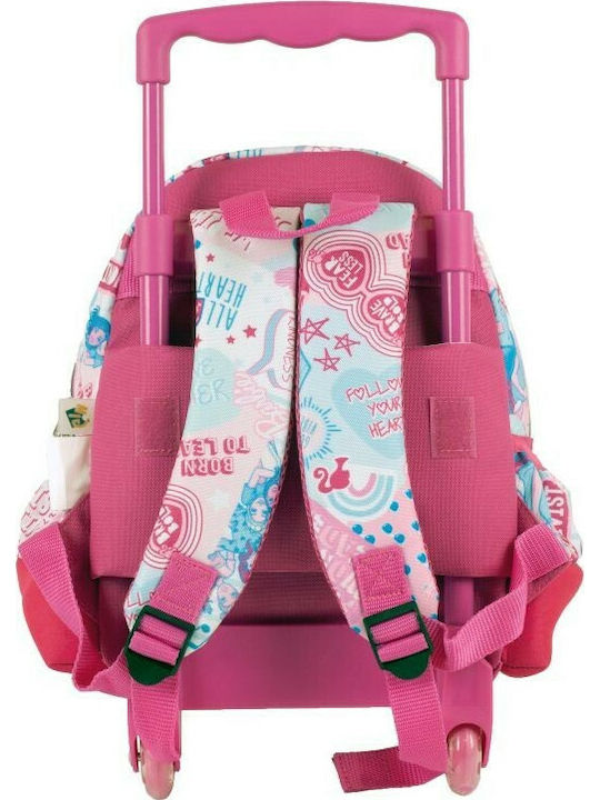 Gim Barbie Girl Power School Bag Trolley Kindergarten in Pink color 12lt