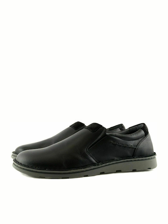 36370 Men's Leather Casual Shoes Black