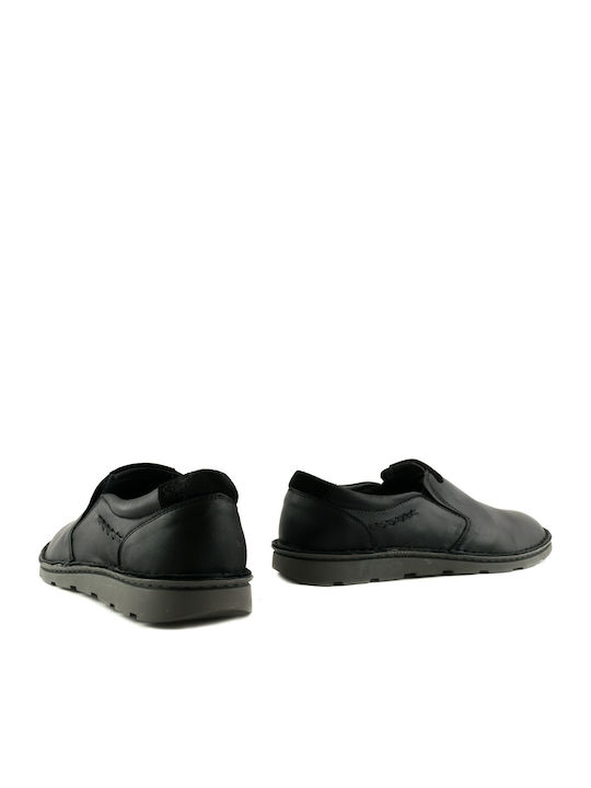 36370 Men's Leather Casual Shoes Black