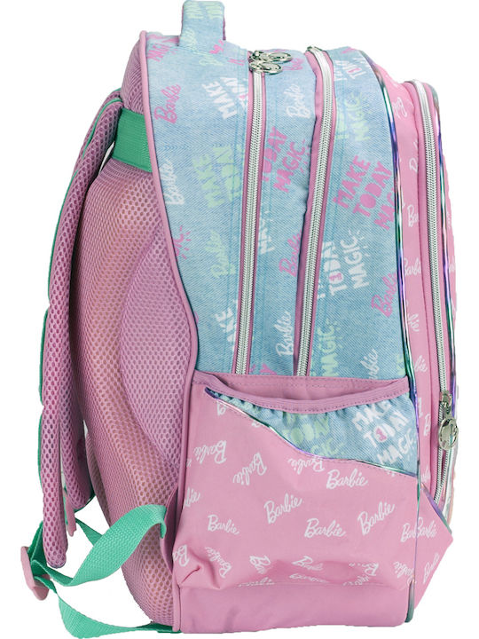 Gim Barbie Think Sweet Barbie Schulranzen Rucksack Grundschule Rosa mit Flaschenhalter 27Liter