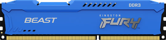 Kingston Fury Beast 8GB DDR3 RAM με Ταχύτητα 1600 για Desktop