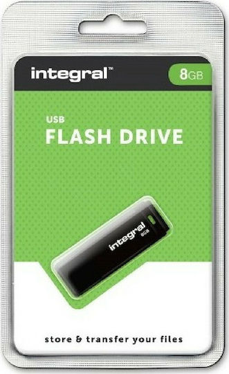Integral 8GB USB 2.0 Stick Μαύρο