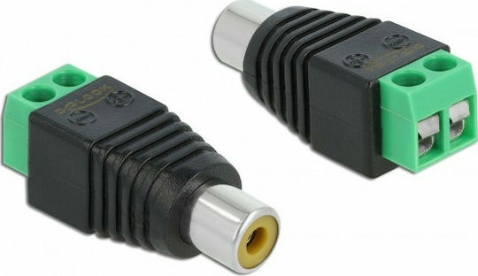 DeLock Adapter RCA female to Terminal Block 2 pin (65418)