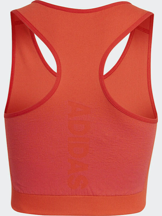 adidas Aeroknit Aeroready Kids' Bralette Red