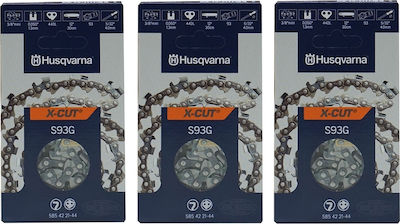 Husqvarna Semi Chisel - X-CUT S93G Αλυσίδα Αλυσοπρίονου με Βήμα 3/8"LP, Πάχος Οδηγών .050"-1.3mm & Αριθμό Οδηγών 52Ε