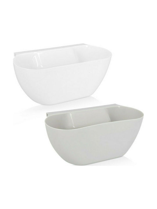 Navaris Waste Bin Waste Plastic Gray 29x12cm 2pcs