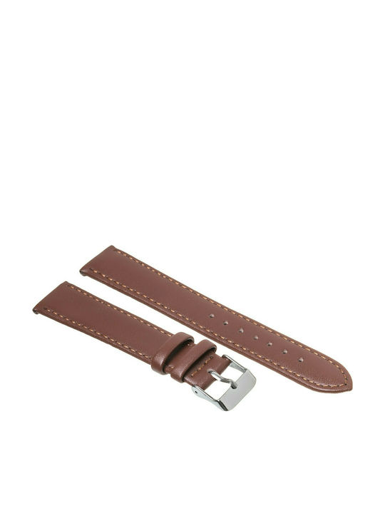 Tzevelion ART1266 Δερμάτινο Λουράκι Καφέ 20mm