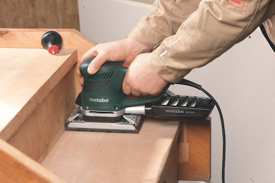 Metabo SRE 4351 TurboTec Παλμικό Τριβείο Χούφτας 350W με Ρύθμιση Ταχύτητας και με Σύστημα Αναρρόφησης
