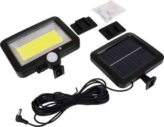 GloboStar Στεγανός Ηλιακός Προβολέας LED 20W Ψυχρό Λευκό 6000K με Αισθητήρα Κίνησης και Φωτοκύτταρο IP65