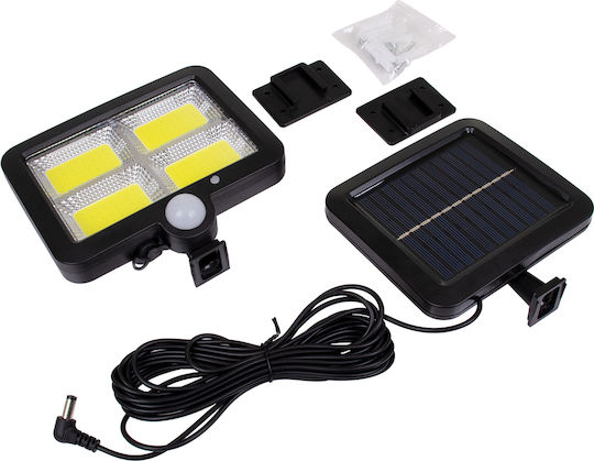 GloboStar Στεγανός Ηλιακός Προβολέας LED 30W Ψυχρό Λευκό 6000K με Αισθητήρα Κίνησης και Φωτοκύτταρο IP65