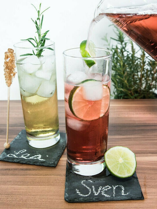 Navaris Stone Serving Platter with Coaster 8pcs