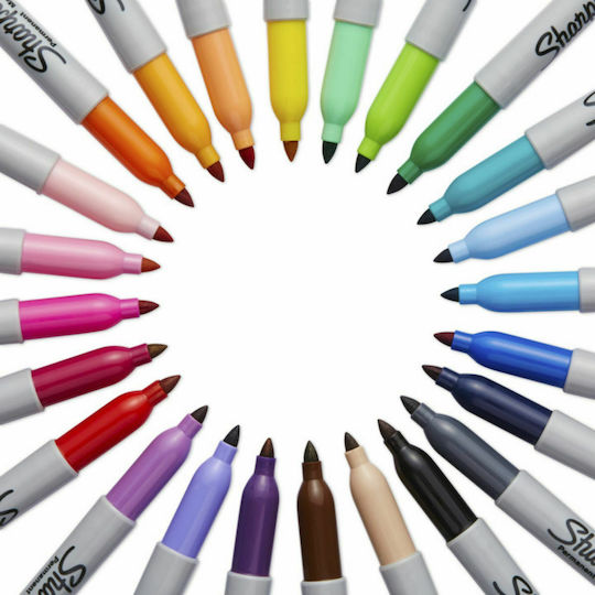 Sharpie Permanent Ανεξίτηλοι Μαρκαδόροι Assorted Colours Σετ 24 χρώματα