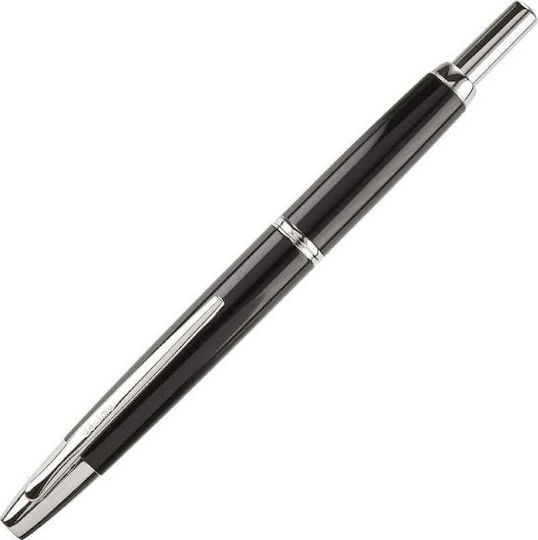 Pilot 18Κ Decimo Rhodium Writing Pen Broad Black