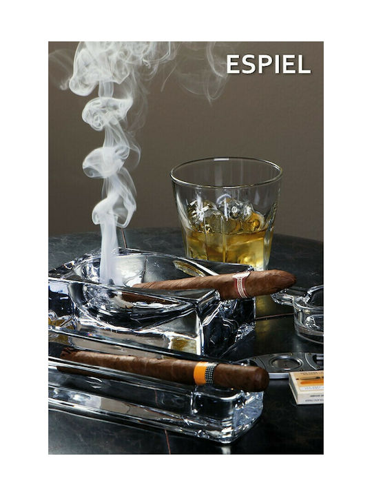 Espiel Σταχτοδοχείο Τσιγάρου Κρυστάλλινο Διάφανο