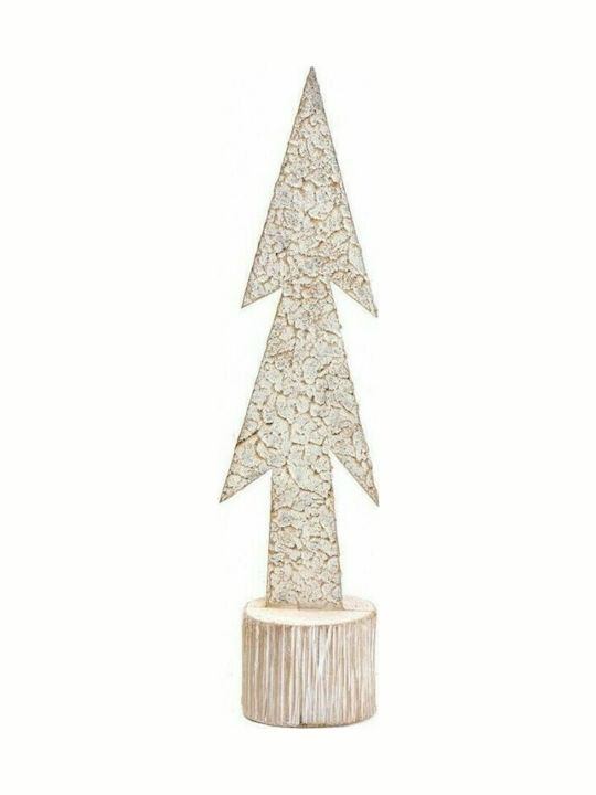 Decorațiune de Crăciun Lemn Braduleț 20cm. Bej