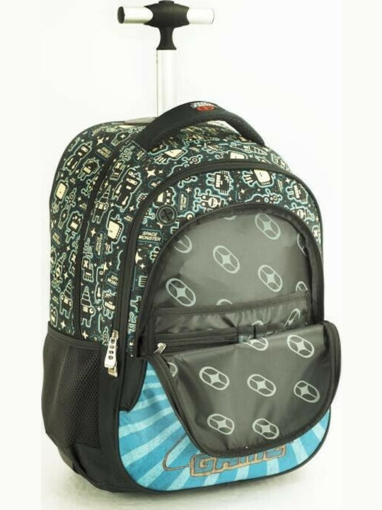 No Fear No Fear School Bag Trolley Elementary, Elementary Multicolour with Water Bottle Holder 30Liters