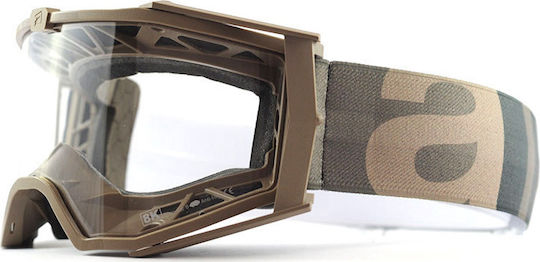 Ariete Μάσκα Μοτοσυκλέτας MX 8K 14960-104 Brown/Khaki