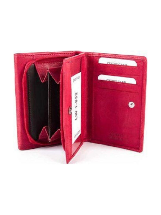 Fetiche Leather 1-832 Small Leather Women's Wallet Red AN 1-832